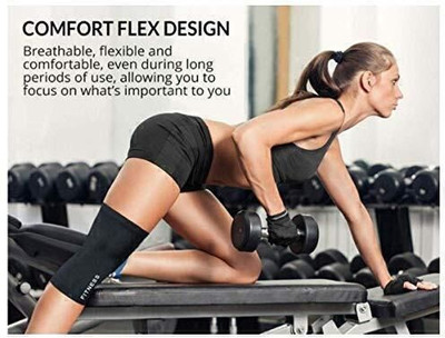 idka Natural NEW_S_KNEE SUPPORT Joint Pain, Gym & Exercise SL_--339 Knee Support(Black)