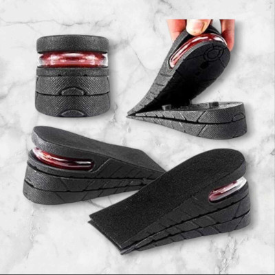 asija makeovers Best Height Increase Insole 3-Layer Shoe Lifts Elevator Shoes Insole Ankle Support(Black)
