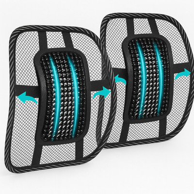 Paul Henry Car Support Back Cushion for Office and Home Use Back / Lumbar Support(Black)