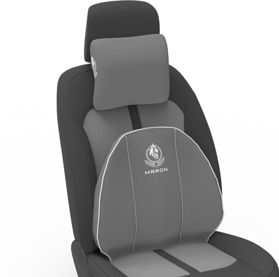 MRRON EVOOQUE Memory Foam Neck Rest & Cruz Spine Support For Car or Office Chair Back / Lumbar Support(Grey)