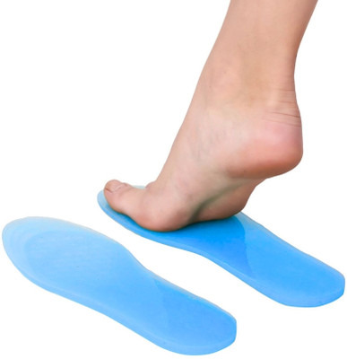 BOS MEDICARE Silicone Plain Insole | For Men & Women | Insert for Foot Pain Relief (Size-S) Insole(Blue)