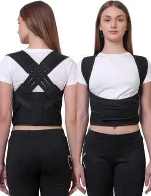 BRIJJ HELTH CARE High Quality Posture Corrector Belt for Men & Women Belt Posture Corrector(Black)