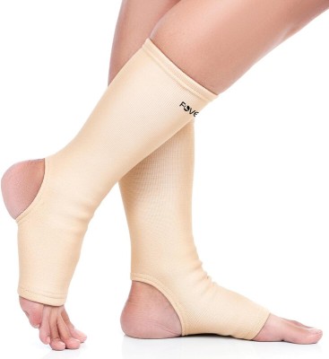FOVERA Anklet Support Brace for Sprained Ankle, Pain Relief, Men & Women (S, 1 Pair) Ankle Support(Beige)
