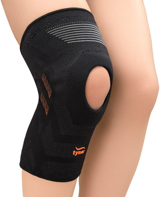 TYNOR Knee Cap Air Open Patella, Black & Orange, XL, 1 Unit Knee Support