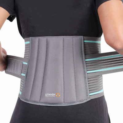 JAIMI Lumbo Sacral Lower Back Pain Relief Brace Men & Women Back / Lumbar Support Back / Lumbar Support(Grey)