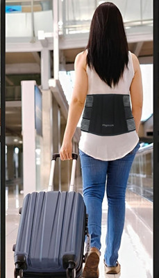 Physicure Lumbar Sacral LS belt Waist Belt for Men & Women Back Pain Relief,Slip-Disc-M Back / Lumbar Support(Black)