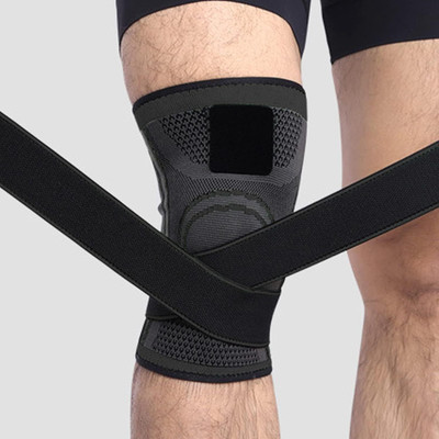 Shopeleven Knee Support for Men Gym Running Jogging Sports Workout Cap Pad Sleeve Braces Knee Support(Black)