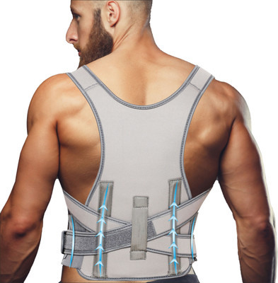WhiteDeer Premium Belt For Back & Abdominal Pain Back Men & Women Back / Lumbar Support(Grey)