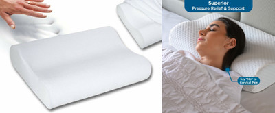 ANUSHKA ENTERPRISE Memory Foam Floral Sleeping Pillow Pack of 1(White)