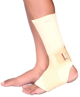 Wintex Ankle Compression Support | Ankle Brace | Ankle Binder for Sprain Ankle Support(Beige)