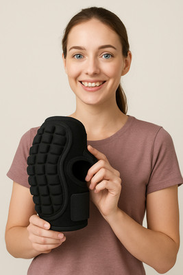 keycraze 1 pair Yoga Knee Pad – Cushioned Support for Knee Pain Relief Knee Support(Black, Green)