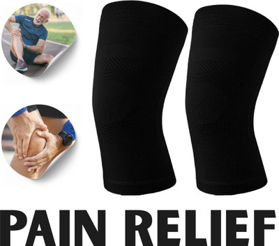meetanshcollection Ergonomic Knee Wrap for Consistent Pain Protection Knee Support(Black)