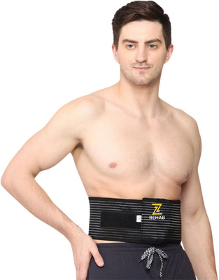 Z-REHAB Umbilical Hernia Belt | Adjustable Abdominal Support Binder with Compression Pad Abdominal Belt(Black)