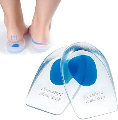 Kingmart Gel Heel Silicon Heel Pad Ankle Pain Shoe Support Pad for Men-Women Pad for Heel Ankle Support(Blue)
