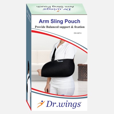 Dr. Wing's Arm Sling Pouch Belt Arm Brace Immobilizer for Fracture/Dislocation/Pain Relief Arm Support(Black)