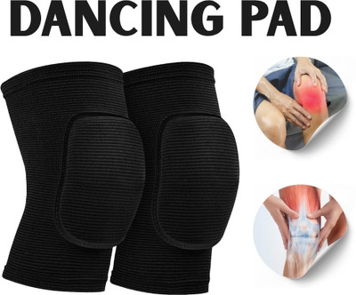meetanshcollection Stylish Dance Knee Braces with Precision Cut Knee Support(Black)
