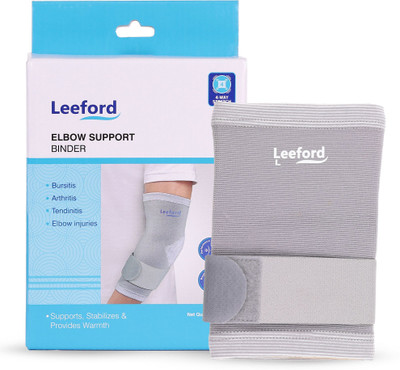 Leeford Elbow Support Binder | Helps Recover from Injuries & Post-Operative Conditions Elbow Support(Grey)