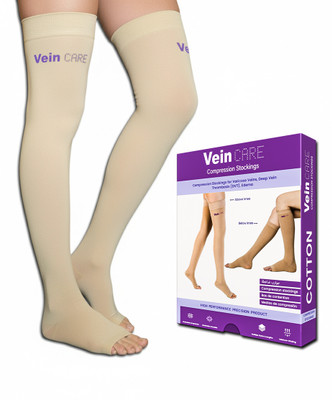 Vein Care Stocking for Varicose Veins - Above Knee Knee Support(Beige)