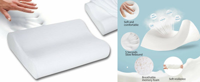 HIRUSH ENTERPRISE Memory Foam Birds Sleeping Pillow Pack of 1(White)