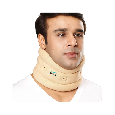 TYNOR Cervical Collar Soft with Support, Beige, Medium, 1 Unit Neck Support(Beige)