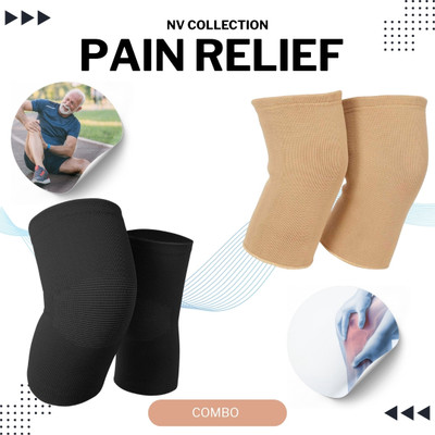 NV COLLECTION Ortho Knee Support Caps Black&Brown Twin Pack Knee Support