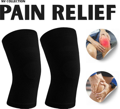 NV COLLECTION Balanced Compression Knee Sleeve for Pain Support Knee Support(Black)