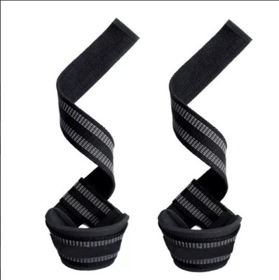 Fitcozi Power Gym Training Padded Straps / Weight Lifting Hand Bar Belts Wrist Support(Grey)