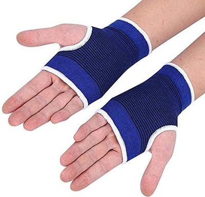 FlyTouch Palm Wrist Hand Support Glove Elastic Ankle Brace Support Band Sweatbands Hand Support(Blue)