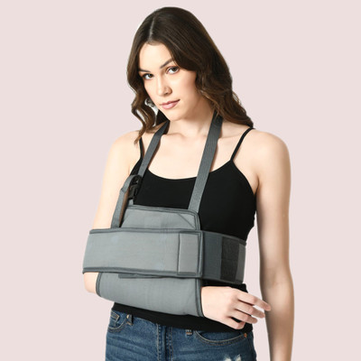 Psons Pouch Arm Sling Hand Support For Fractured Arm, Hand Immobilization Hand Support(Grey)