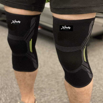 Xfinity Fitness PROFESSIONAL KNEE SLEEVE SUPPORT CAP FOR GYM EXERCISE AND WORKOUT PACK OF 2 Knee Support(Green)
