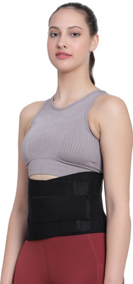 HEAREAL HEALTH CARE Lumbar Sacral (LS) Waist Belt for Men/Women Back Pain Relief, Slip-Disc (BLACK) Back / Lumbar Support(Black)