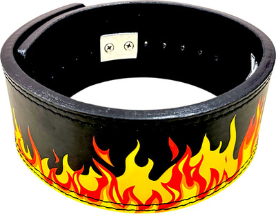 XtremeX 13mm Weightlifting Flame Lever Belt with Buckle for Men and Women (Black, L) Weight Lifting Belt(Black)