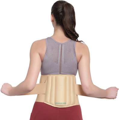 ORANCLE CARE Lumbar Sacral (L.S.) Support Belt for Back Pain, Spasms, Slip- Disc (BEIGE) Back / Lumbar Support(Beige)