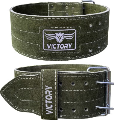 VICTORY Genuine Leather Weight Lifting Belt Durable Comfortable Back / Lumbar Support