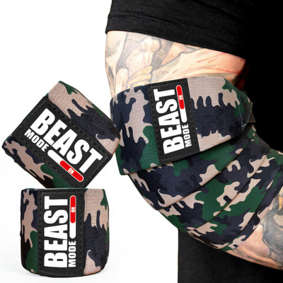 STEIGEN FITNESS Wrist Elbow Knee Wraps Elastic Straps Brace Support for Weightlifting Gym Wrist Support(Black)