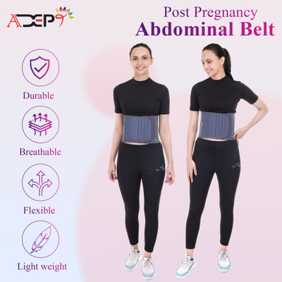 Mulkraaj LS-N-Abdominal Belt After Delivery For Tummy reduction Breathable Belt For Men-8 Back / Lumbar Support(Grey)