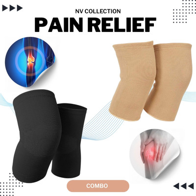 CTC CREATION Combo Pack of Knee Caps for Pain Relief Black&Brown Knee Support