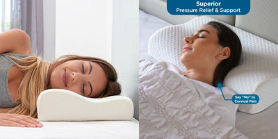 ANUSHKA ENTERPRISE Memory Foam Alphanumeric Sleeping Pillow Pack of 1(White)
