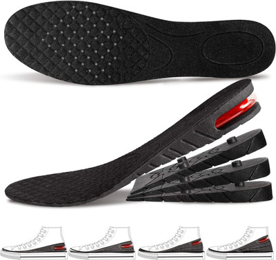 INDIWARRIOR Height Increase Insoles, 4-Layer Heel Orthotic Adjustable Comfortable-Breathable Insole