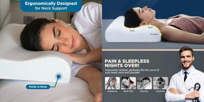 RUSHABH ENTERPRISE Memory Foam Floral Sleeping Pillow Pack of 1(White)