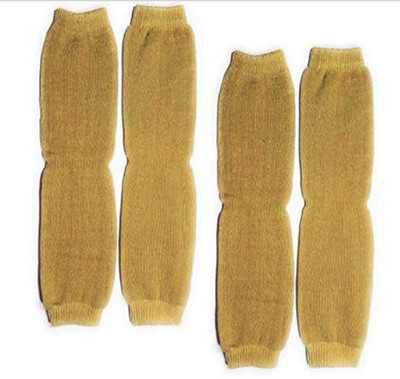 NAVMAV Woolen Beige Elastic Leg Knee Support Warm & Winter Protector Knee Cap 2 Pairs Knee Support(Brown)