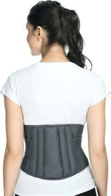 Mulkraj N-Lumbo Sacral (L.S Belt) Corset- Back Pain Belt Lumbar Support Waist Suppo-81 Back / Lumbar Support(Grey)
