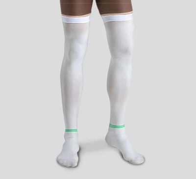 FLAMINGO Comfort Plus - Anti-Embolism Above Knee Stocking-Varicose Vein, Embolism Support Knee Support(White)