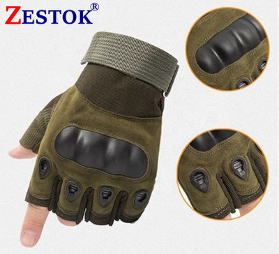 Zestok Half Finger Military Hand Gloves Climbing Cycling Riding for Men & Women Gym & Fitness Gloves(Green)