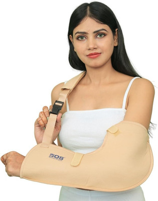 Bos Medicare Surgical Adjustable Shoulder Immobilizer Wrist Support for Broken and Fractured Hand/ Elbow Support(Beige)