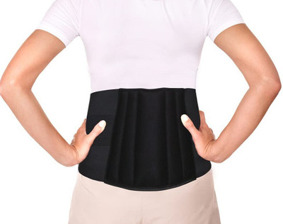 Mulkraj Ortho Lumber Sacral Support Belt back pain relief for Men & Women, Grey Support60 Back / Lumbar Support(Black)
