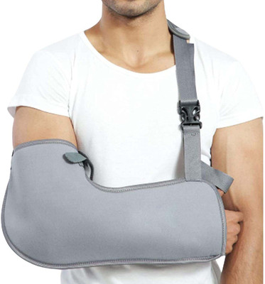heaven feel Arm Sling Pouch Adjustable Shoulder Immobilizer for Broken and Fractured Arm Arm Support(Grey)
