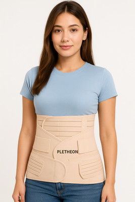PLETHEON Post pregnancy belt Postpartum abdominal support belt 3 in 1 for women FREE SIZE Abdominal Belt(Beige)