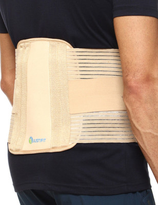JUSTIFIT LS Support Belt with dual Adjustable Straps. Back Support (Beige) Back / Lumbar Support(Beige)