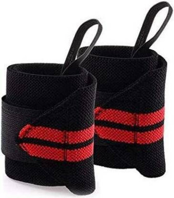 Glenora 3837 Wrist Support Band with Thumb Loop for Gym(Pack of 2) Abdominal Belt